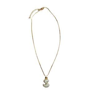 💜3/$35 SALE! Letter S Initial Bubble Necklace Gold Pendant Monogram Alphabet